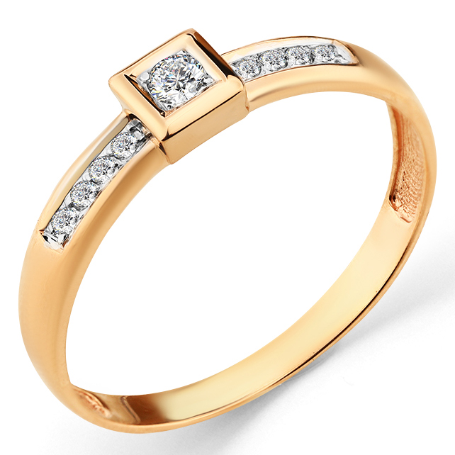 Кольцо, золото, бриллиант, 1-108355-00-00